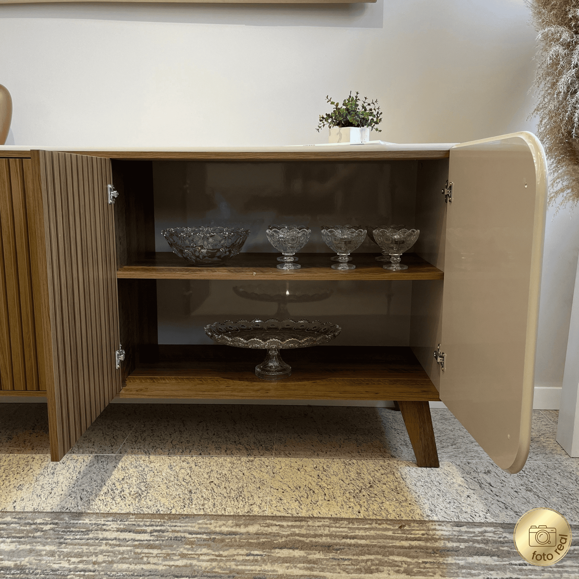 Buffet Aparador Elegance Offwhite/PinoRipado