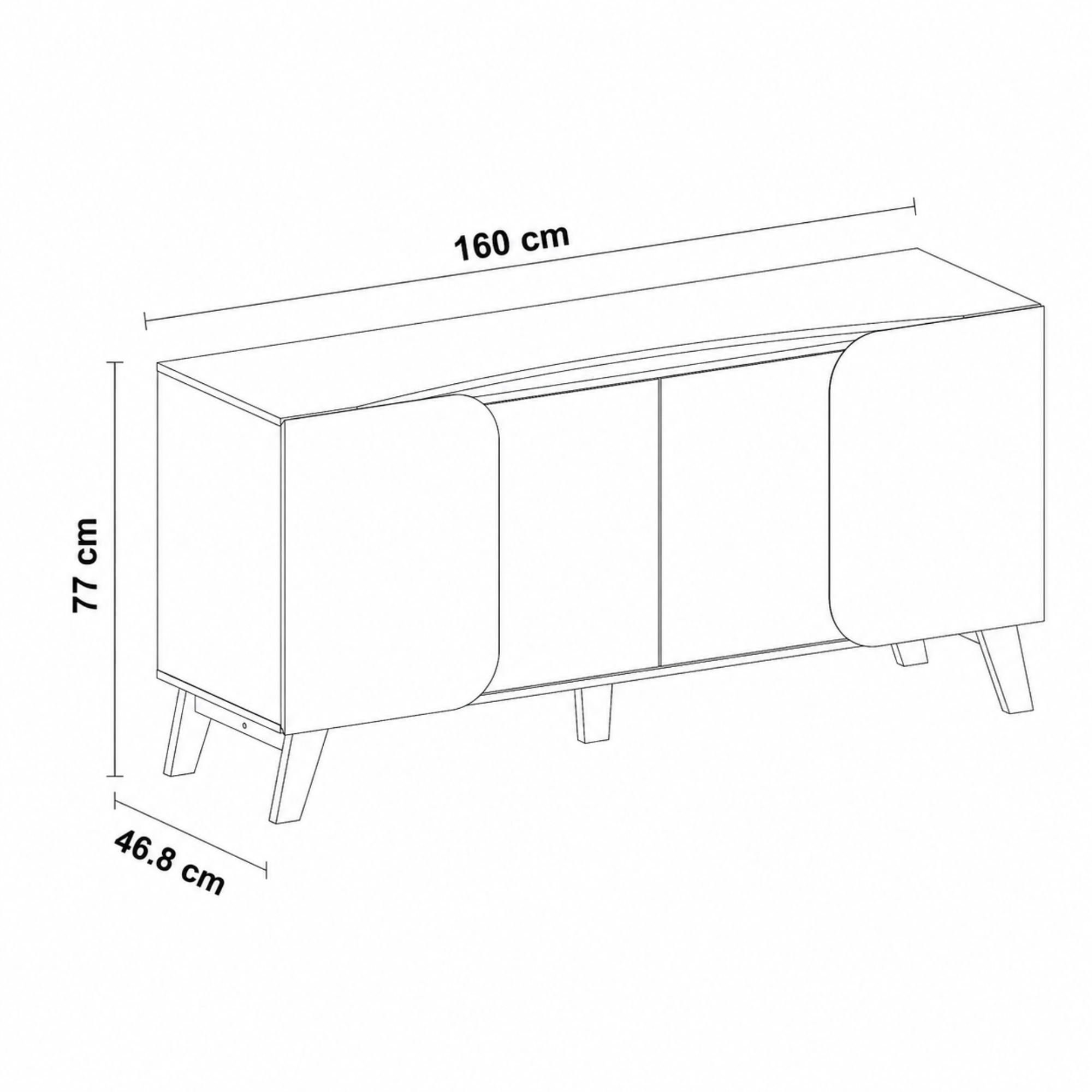 Buffet Aparador Elegance Offwhite/PinoRipado