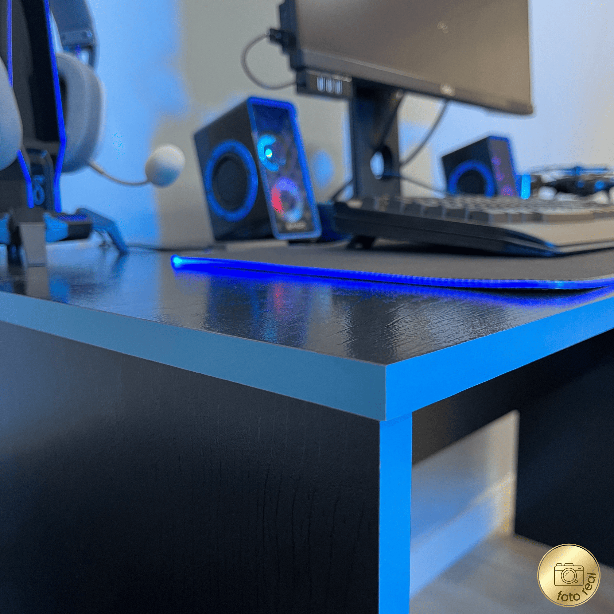 Escritorio Gamer Negro/Azul