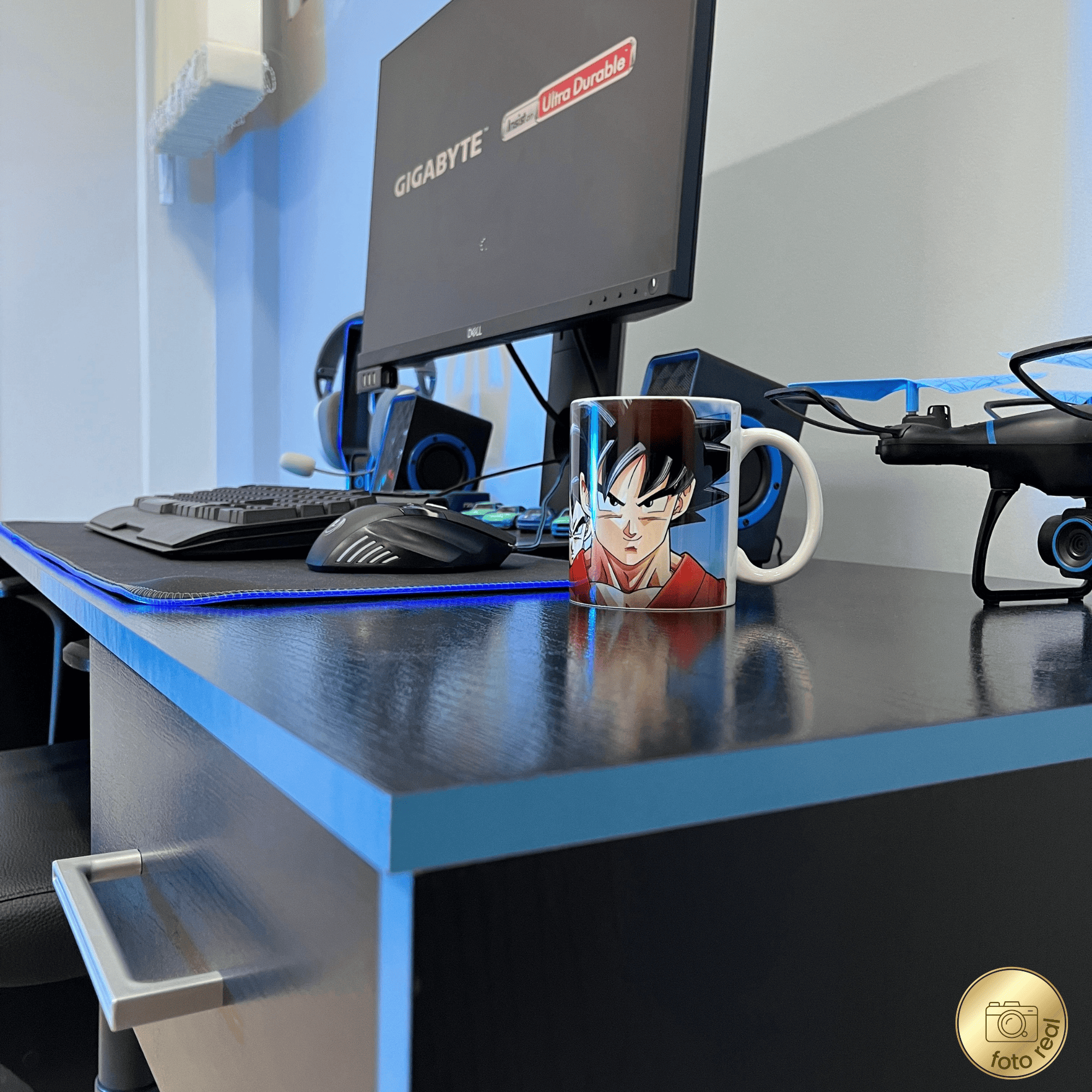 Escritorio Gamer Negro/Azul