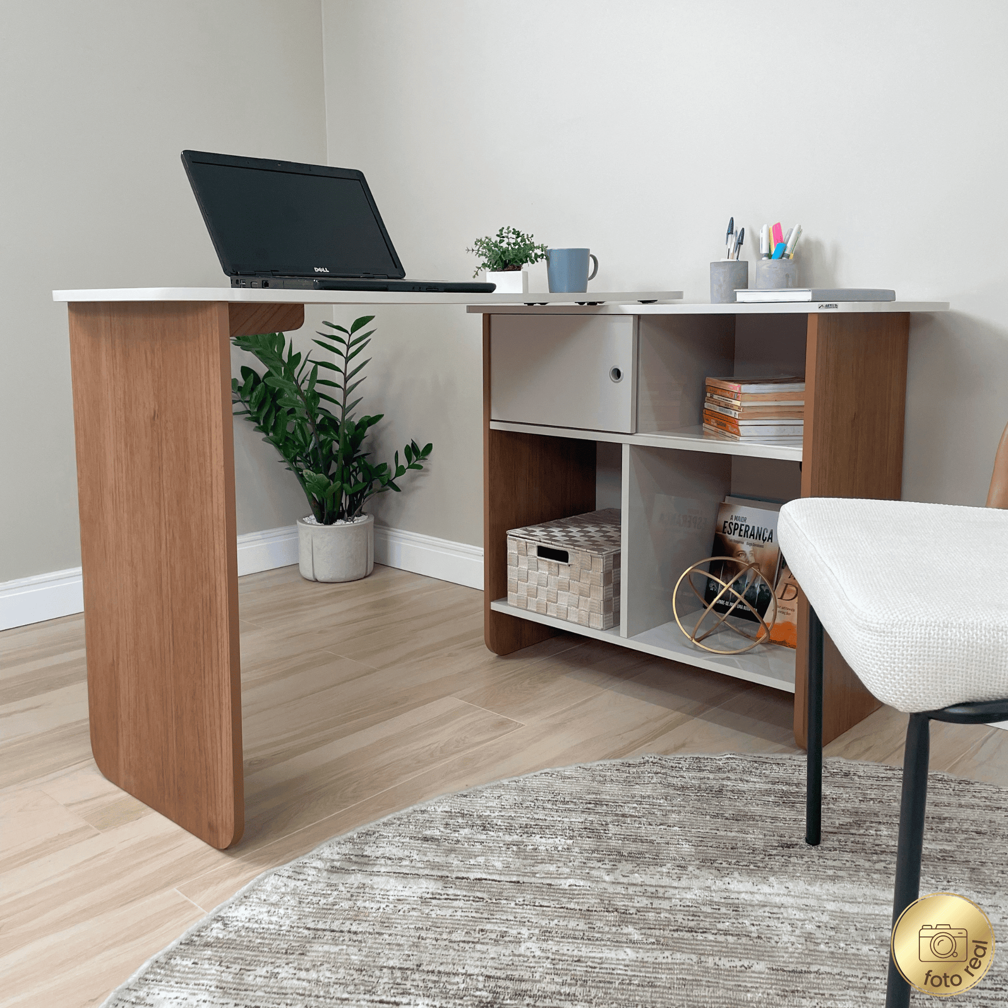 Escritorio Nomad Giratorio 360° Cerez/Offwhite