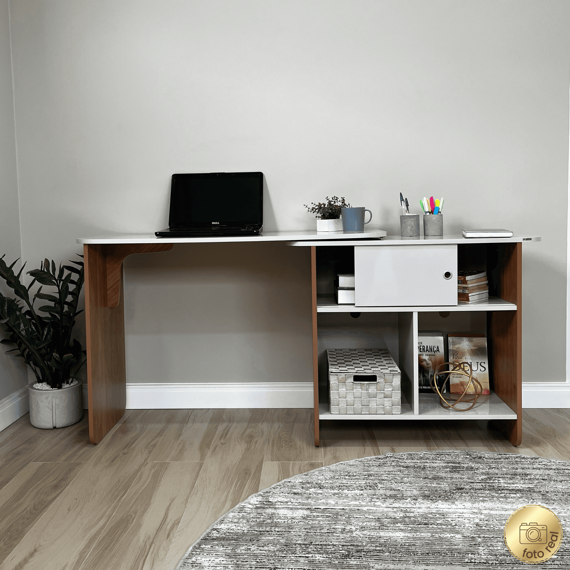 Escritorio Nomad Giratorio 360° Cerez/Offwhite