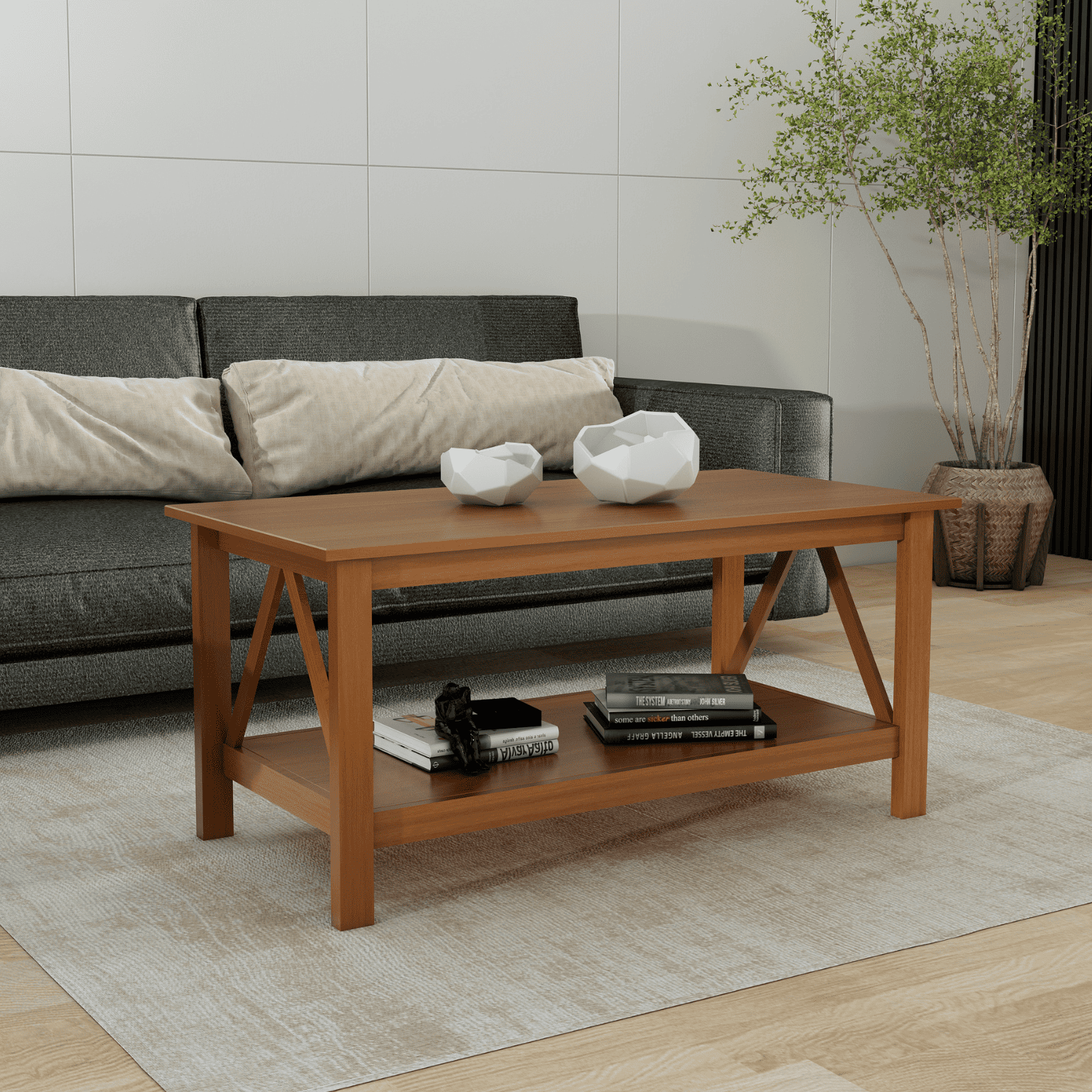 Mesa Centro 111x56x52 cm Marroco