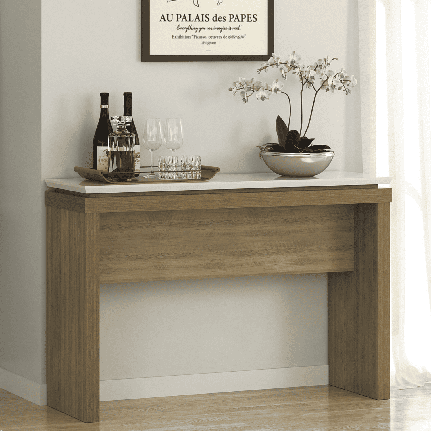 Mesa Arrimo 120x79x33 cm Luna