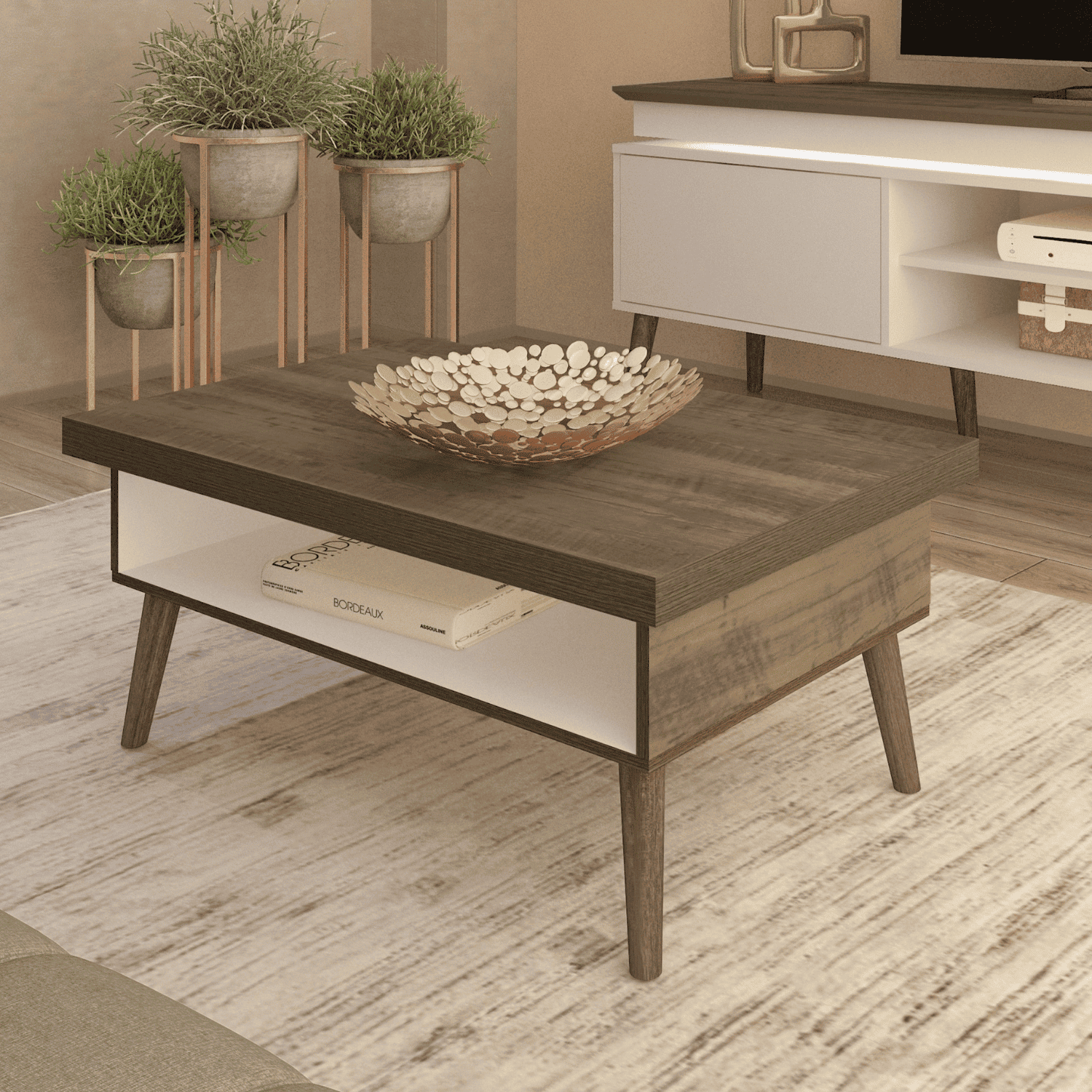 Mesa Centro 91x45x59 cm Lucca