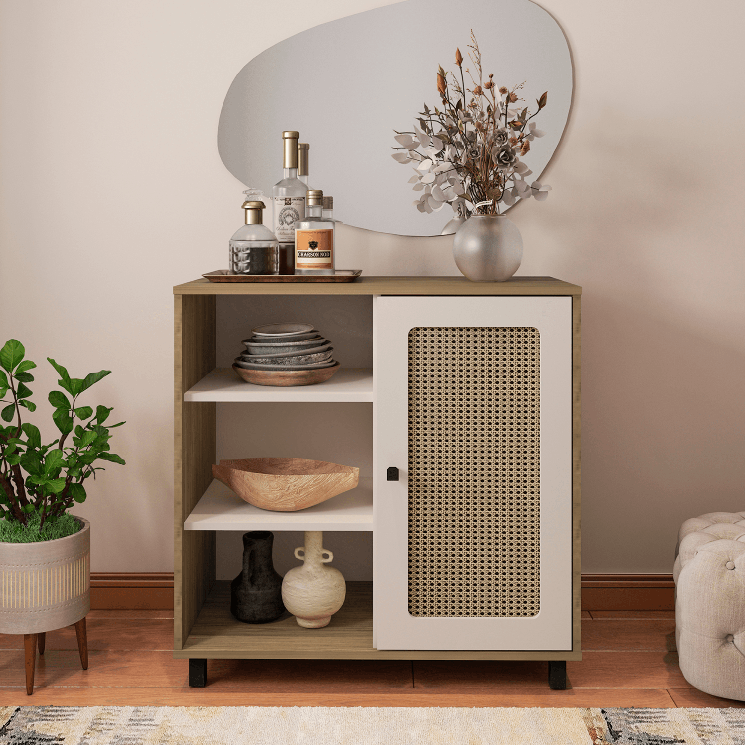 Aparador 1 Puerta 80x80x40 cm Charlotte