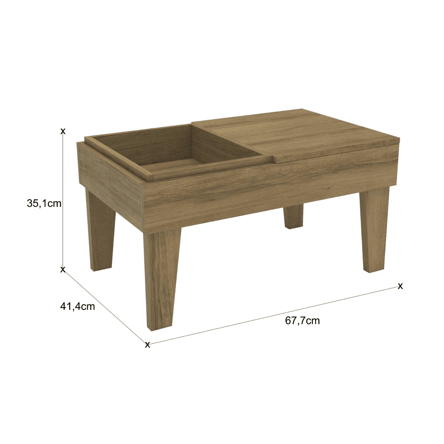 Mesa Centro 68x42x35 cm Veneza