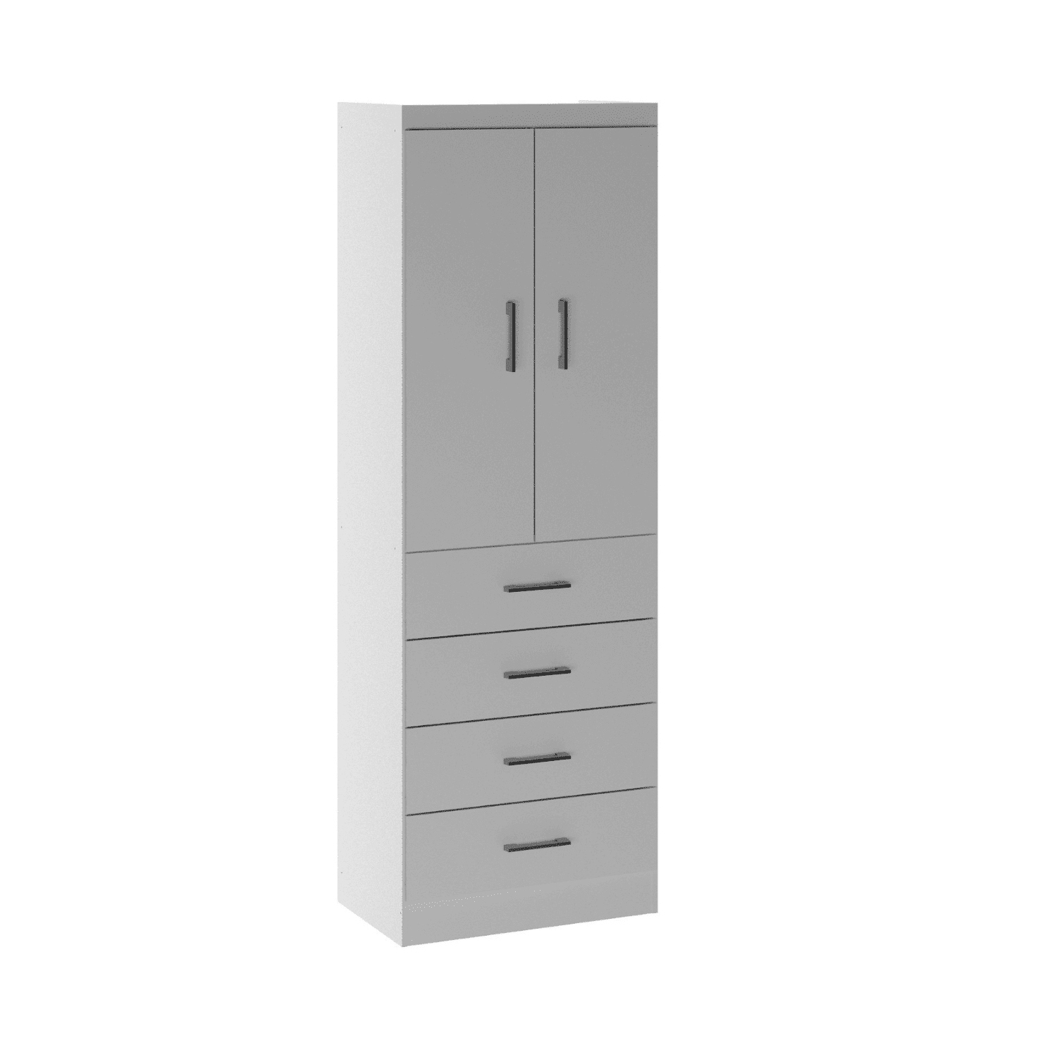 Clóset 2 Puertas · 4 Cajones 62x182x40 cm Blanco