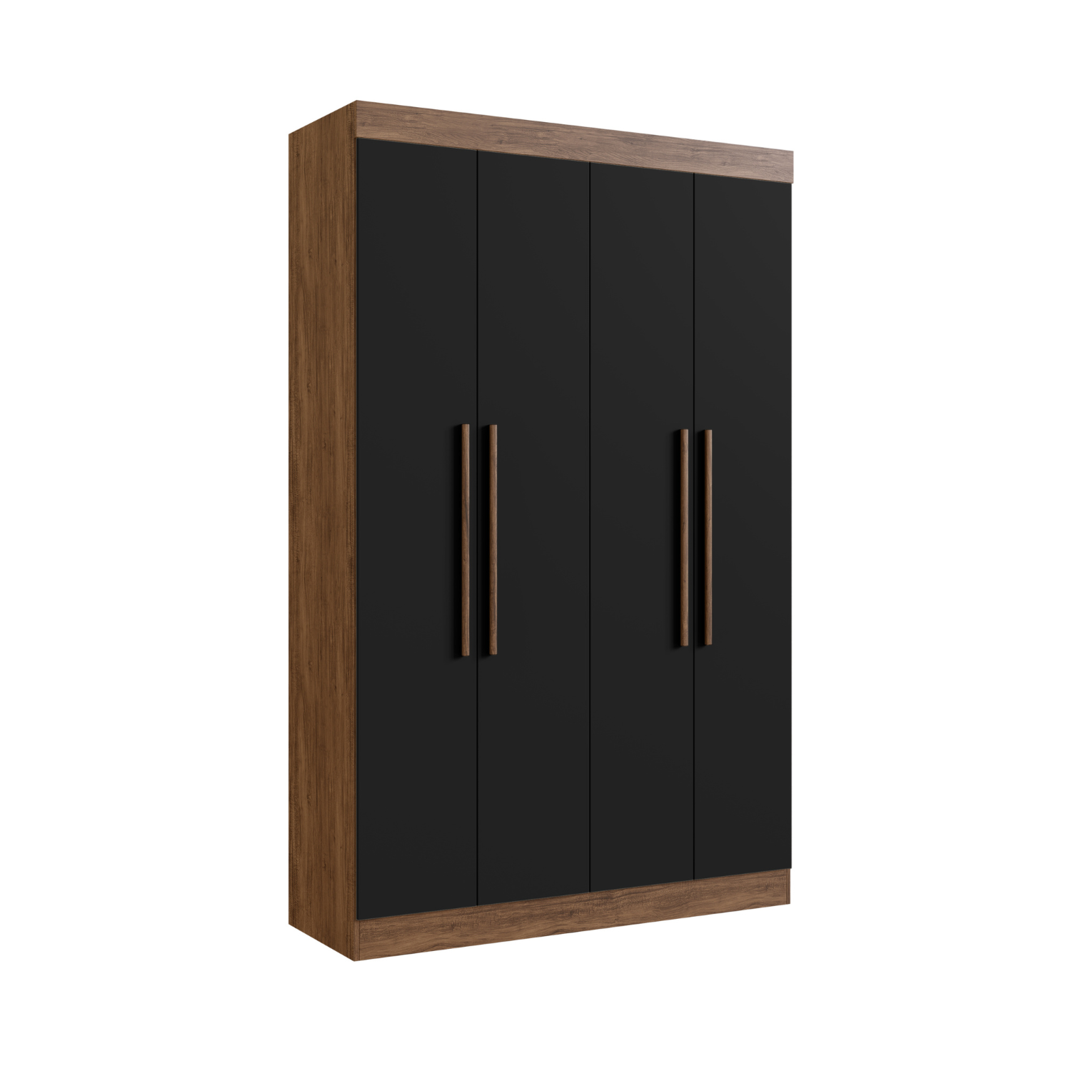Clóset 4 Puertas · 2 Cajones 136x217x47 cm Negro Orlando