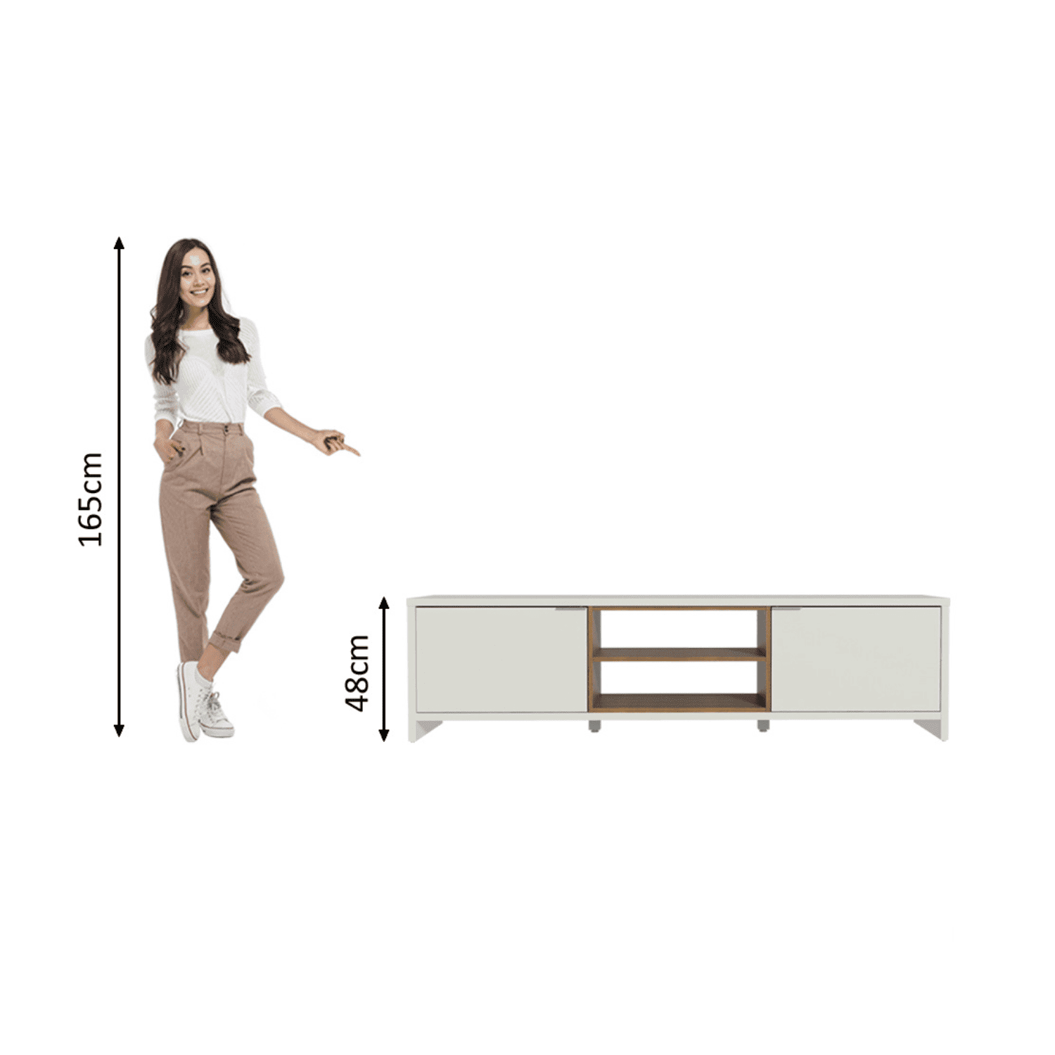 Rack TV 180x48x39 cm Lingue