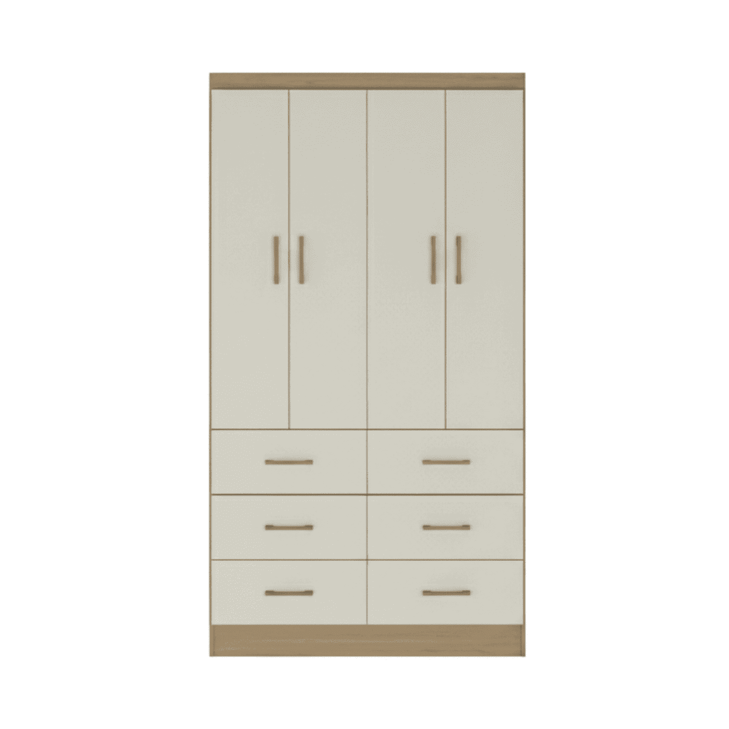 Clóset 4 Puertas · 6 Cajones 100x182x40 cm Beige