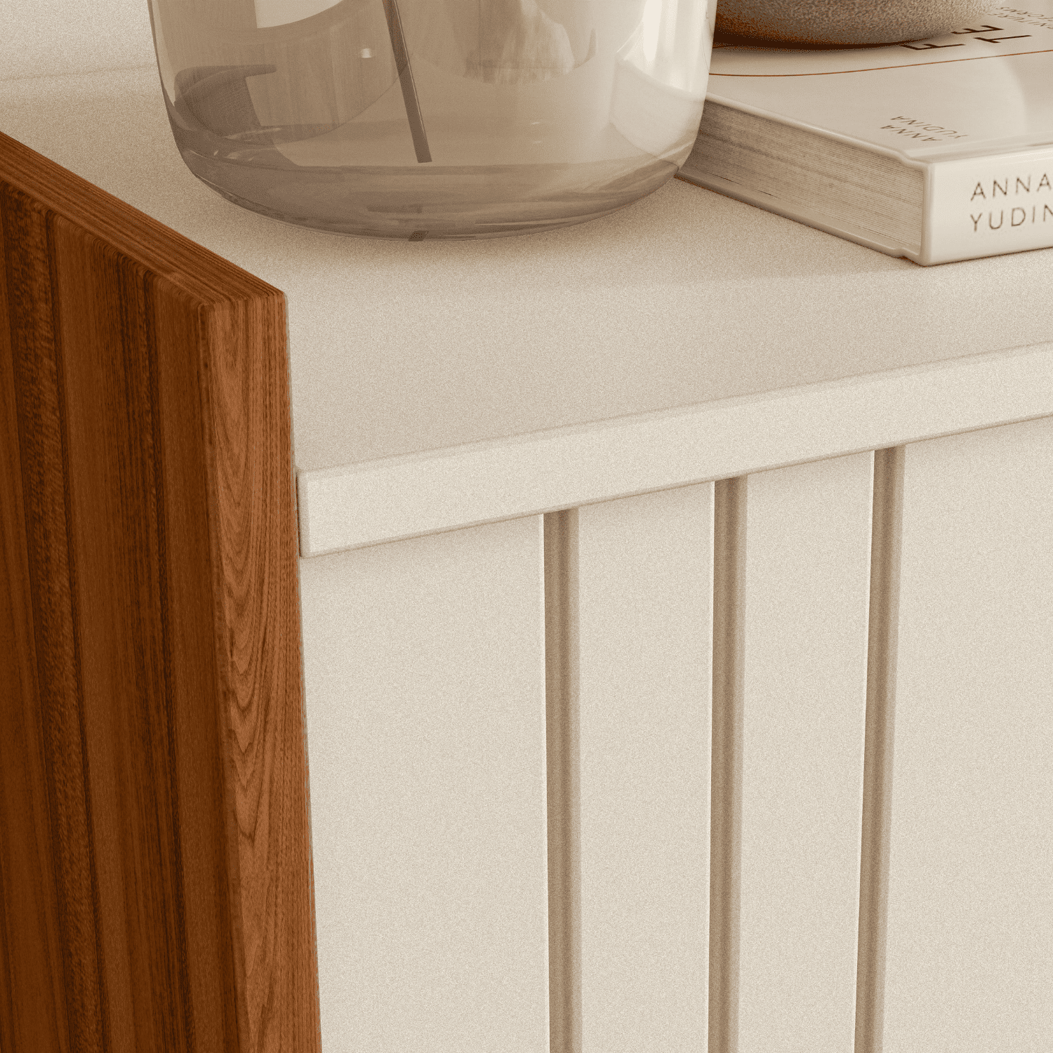 Rack TV 135x70x36 cm Beige Austin